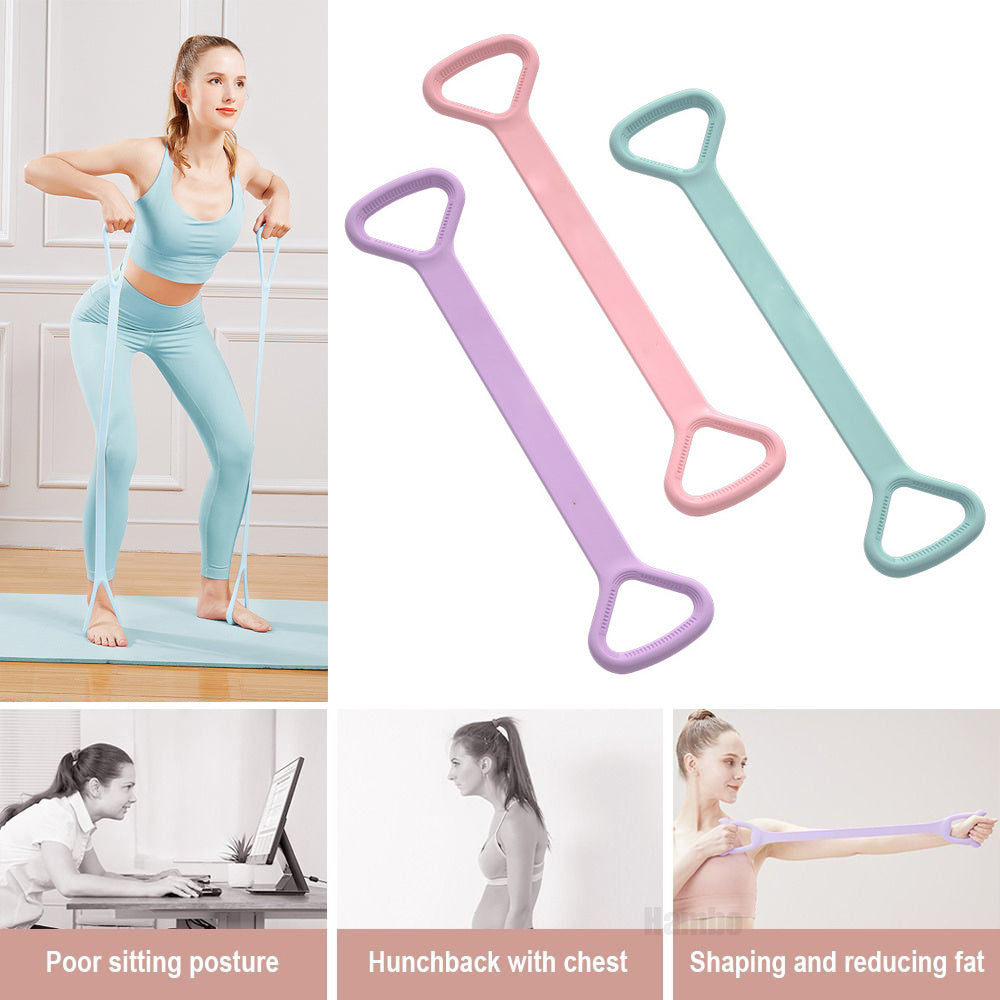 HerBestShape Yoga Fitness Widerstands band, Arm zurück Training elastische Seile-Pure Barre Workout Brust arm und Schulter Stretch bänder Trainings geräte für Physiotherapie, Yoga,Pilates,Stretching