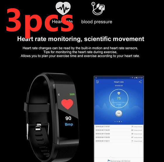 HerBestShape Smart Armband Mit Bluetooth-Armband Heart Rate Monitor Uhr Aktivität Fitness Tracker