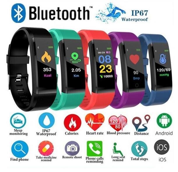 HerBestShape Smart Armband Mit Bluetooth-Armband Heart Rate Monitor Uhr Aktivität Fitness Tracker